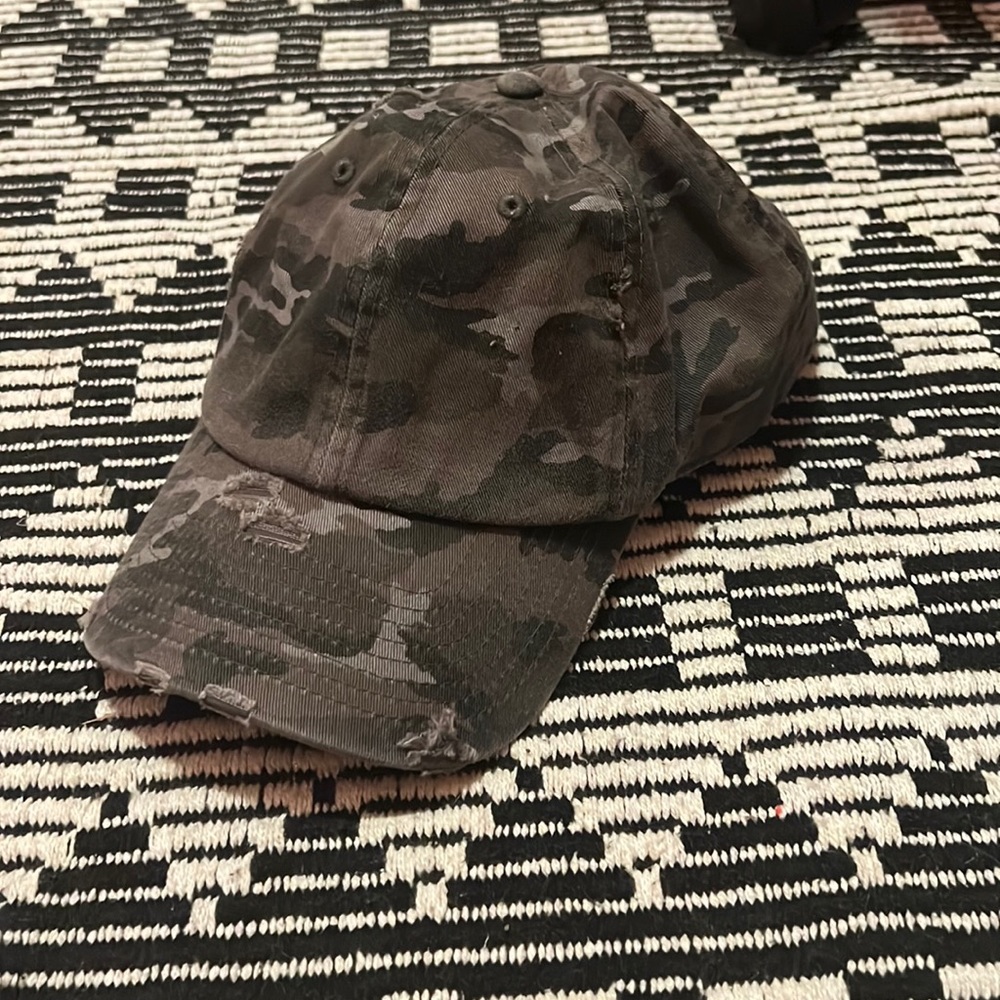 Distressed camp baseball cap